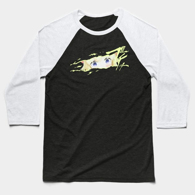 Sheep Eyes Baseball T-Shirt by DeathAnarchy